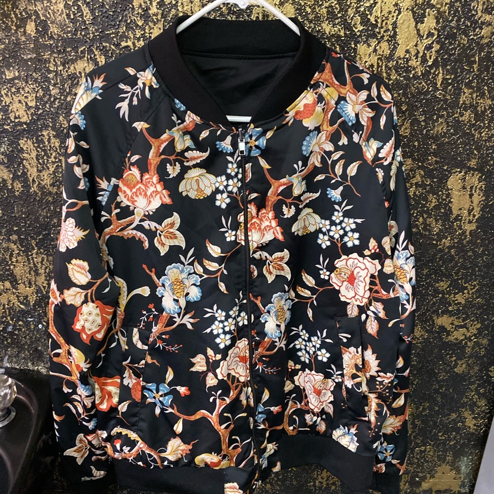 Floral reversible jacket